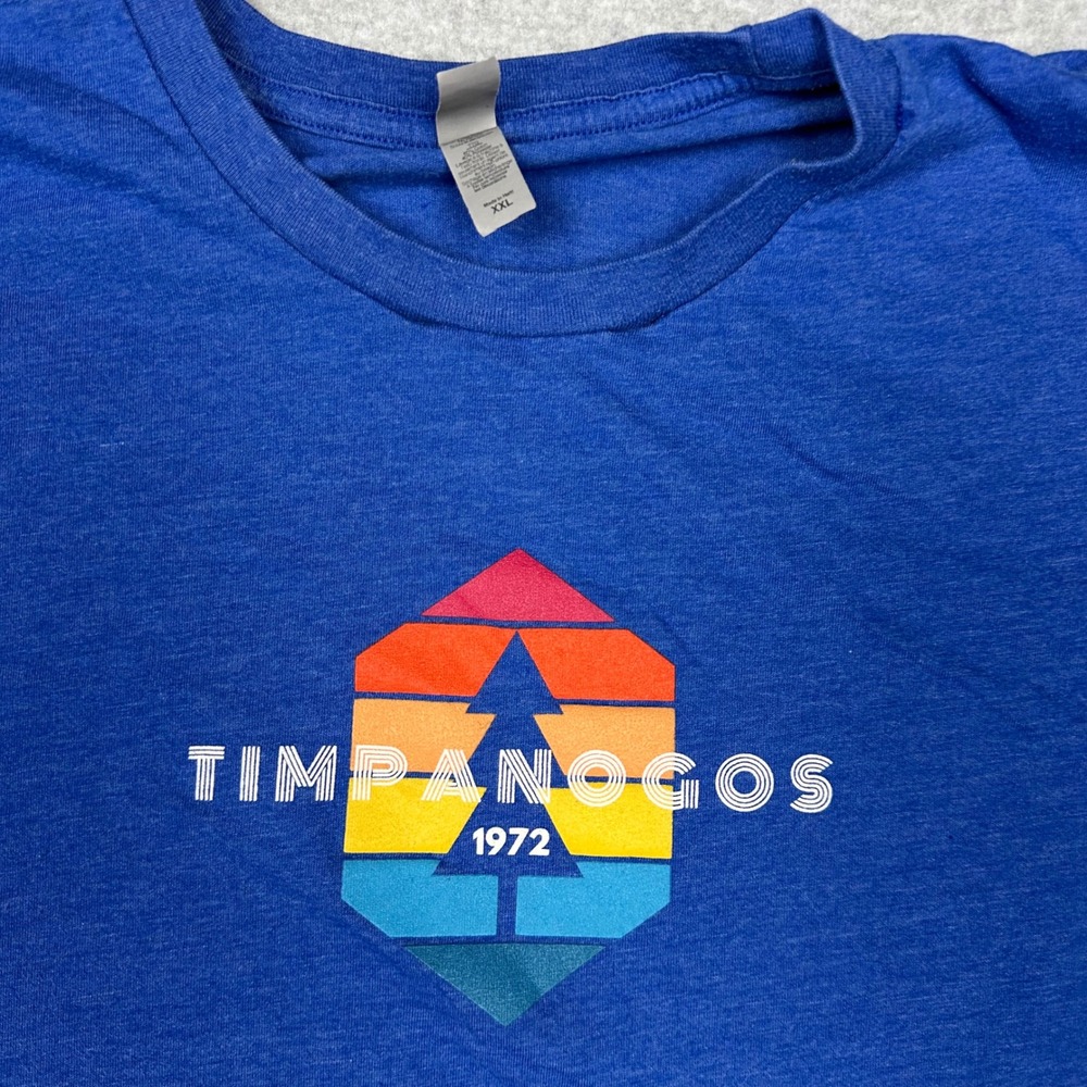 Next Level Apparel Timpanogos 1972 Graphic T-Shirt Mens XXL Blue‎ Retro Tree